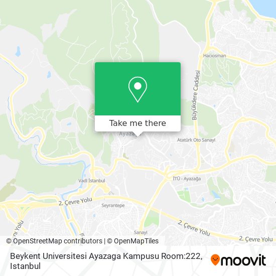 Beykent Universitesi Ayazaga Kampusu Room:222 map