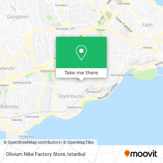 Olivium Nike Factory Store map