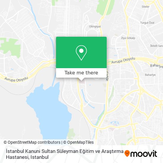 İstanbul Kanuni Sultan Süleyman Eğitim ve Araştırma Hastanesi map