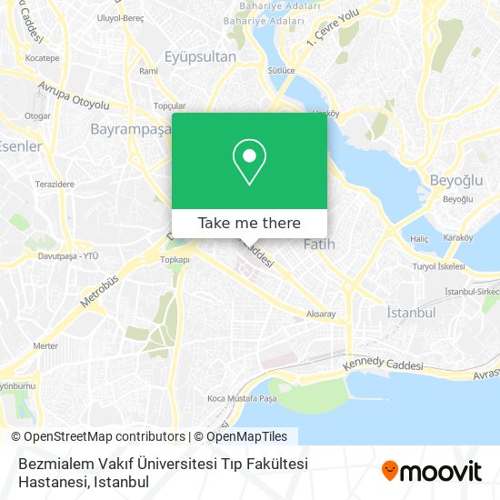 Bezmialem Vakıf Üniversitesi Tıp Fakültesi Hastanesi map