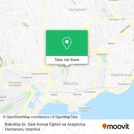 Bakırköy Dr. Sadi Konuk Eğitim ve Araştırma Hastanesi map