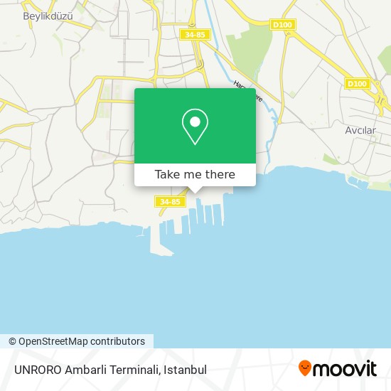 UNRORO Ambarli Terminali map