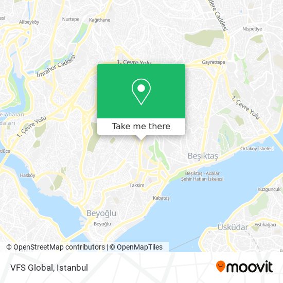 how to get to vfs global in sisli by bus metro or cable car