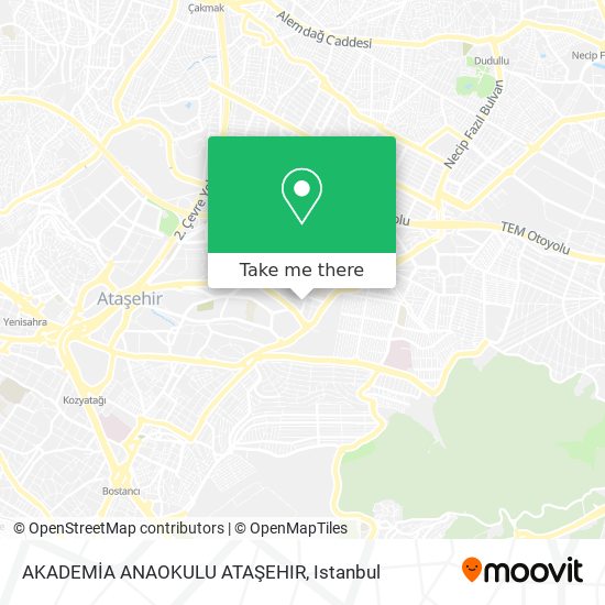 how to get to akademia anaokulu atasehir in atasehir by bus cable car or train