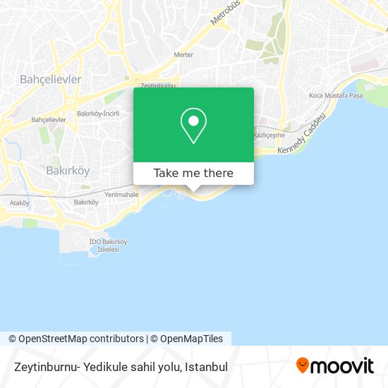 Zeytinburnu- Yedikule sahil yolu map