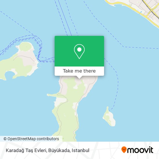 Karadağ Taş Evleri, Büyükada map