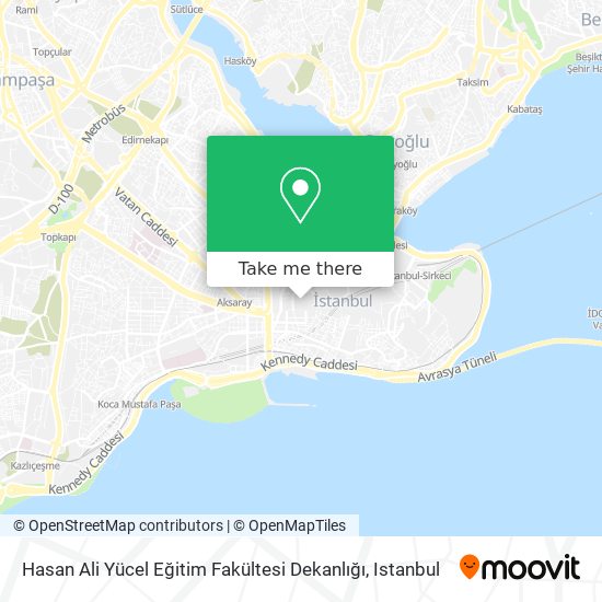 Hasan Ali Yücel Eğitim Fakültesi Dekanlığı map