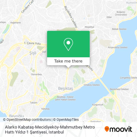 Alarko Kabataş-Mecidiyeköy-Mahmutbey Metro Hattı Yıldız-1 Şantiyesi map