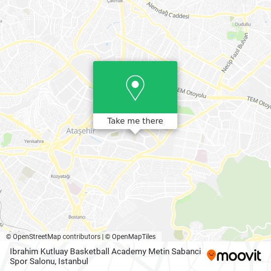 Ibrahim Kutluay Basketball Academy Metin Sabanci Spor Salonu map