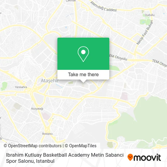 Ibrahim Kutluay Basketball Academy Metin Sabanci Spor Salonu map