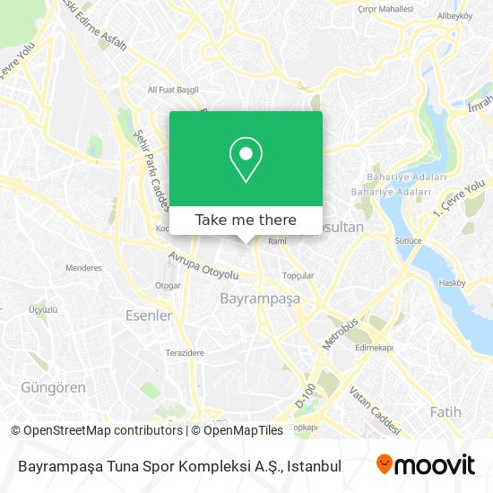 Bayrampaşa Tuna Spor Kompleksi A.Ş. map