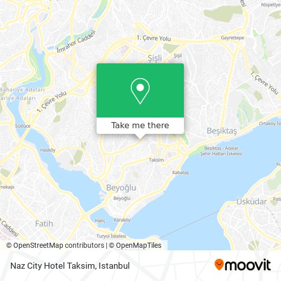 Naz City Hotel Taksim map