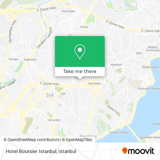 Hotel Boursier Istanbul map