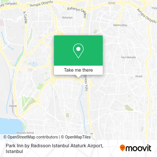 Park Inn by Radisson Istanbul Ataturk Airport map