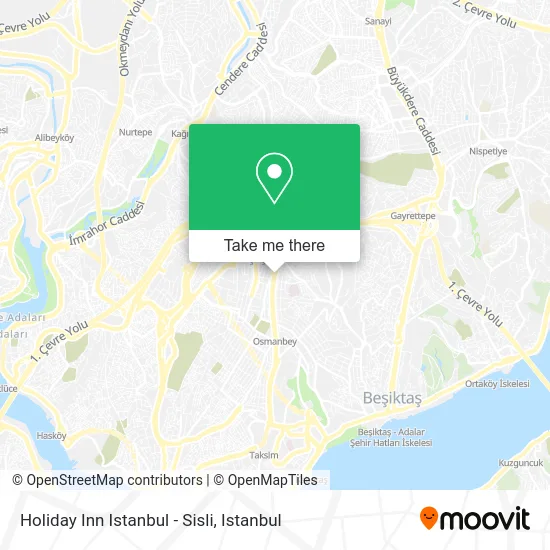 Holiday Inn Istanbul - Sisli map