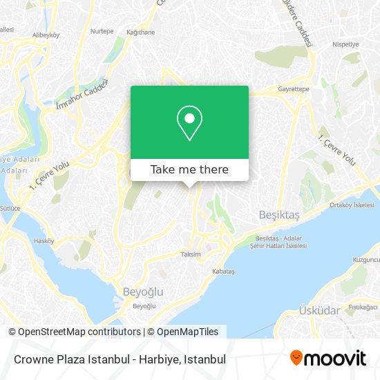 Crowne Plaza Istanbul - Harbiye map