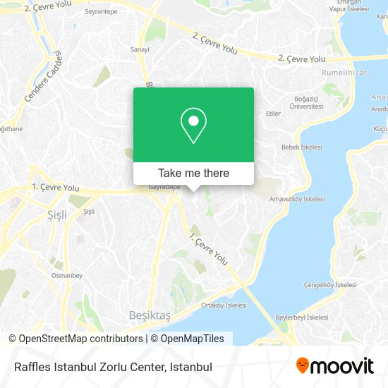 Raffles Istanbul Zorlu Center map