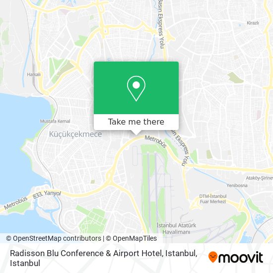 Radisson Blu Conference & Airport Hotel, Istanbul map