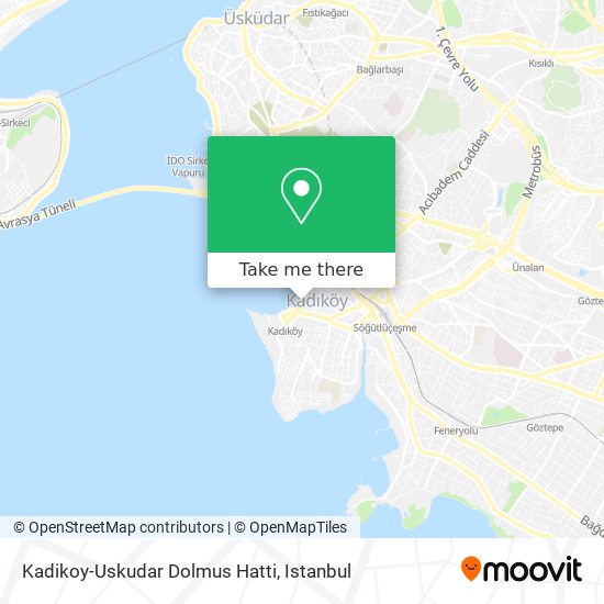 Kadikoy-Uskudar Dolmus Hatti map