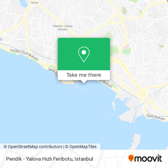 Pendik - Yalova Hızlı Feribotu map