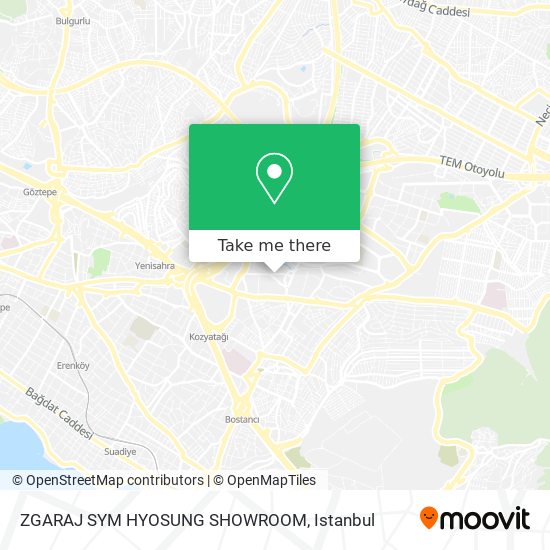 how to get to zgaraj sym hyosung showroom in atasehir by bus metro train or cable car