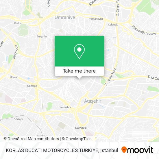 KORLAS DUCATI MOTORCYCLES TÜRKİYE map