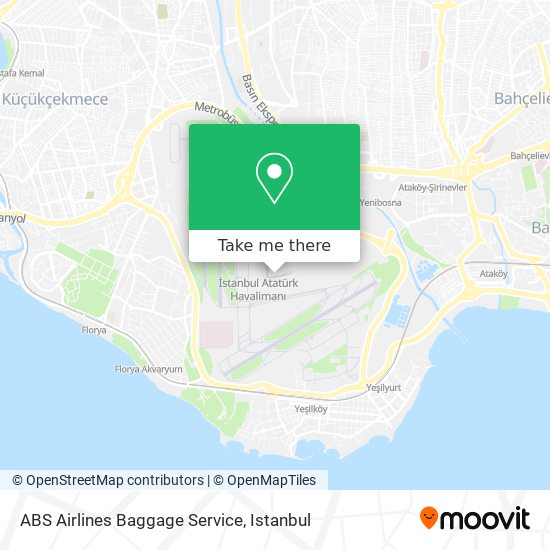 ABS Airlines Baggage Service map