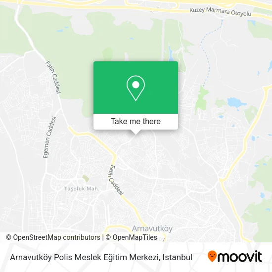 Arnavutköy Polis Meslek Eğitim Merkezi map