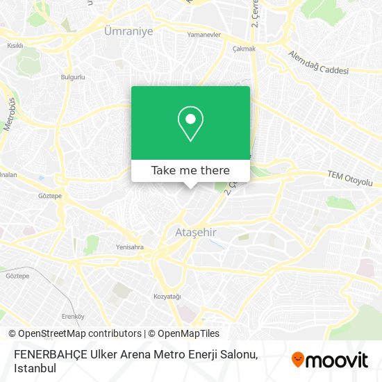 FENERBAHÇE Ulker Arena Metro Enerji Salonu map