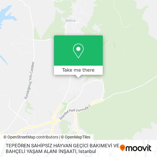 TEPEÖREN SAHİPSİZ HAYVAN GEÇİCİ BAKIMEVİ VE BAHÇELİ YAŞAM ALANI İNŞAATI map