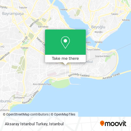 Aksaray Istanbul Turkey map