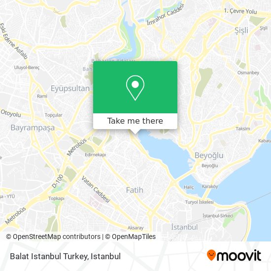 Balat Istanbul Turkey map