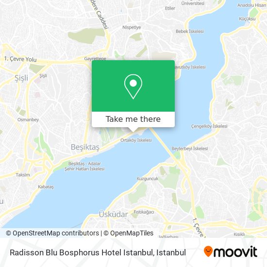 Radisson Blu Bosphorus Hotel Istanbul map