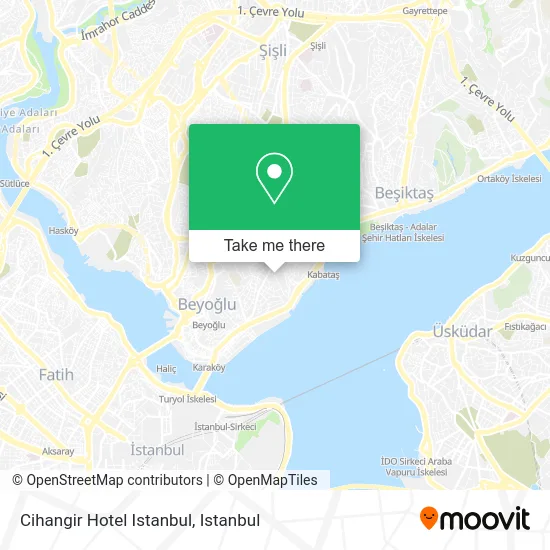 Cihangir Hotel Istanbul map