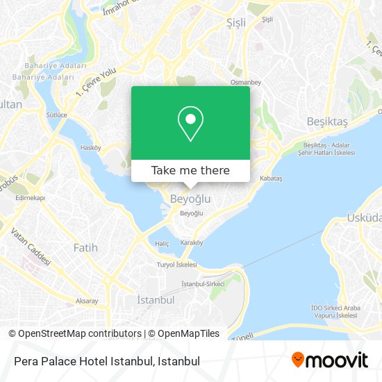 Pera Palace Hotel Istanbul map