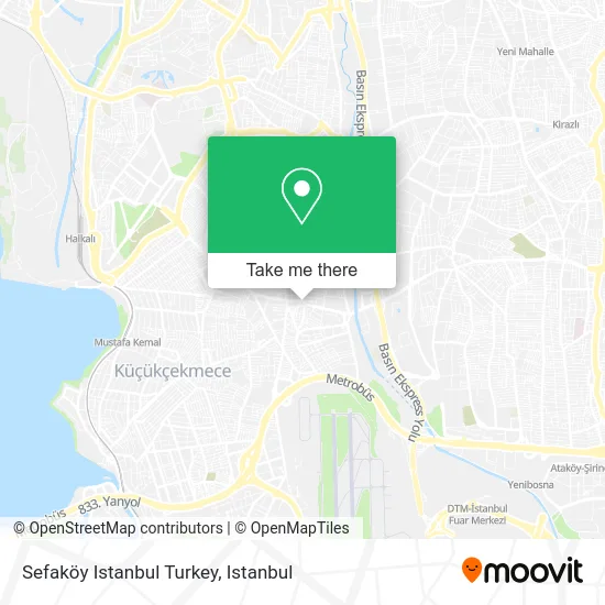 Sefaköy Istanbul Turkey map