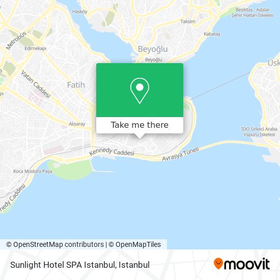 Sunlight Hotel SPA Istanbul map