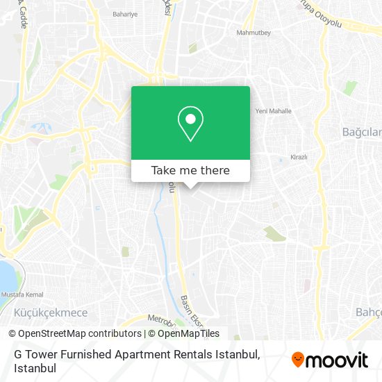 G Tower Furnished Apartment Rentals Istanbul map