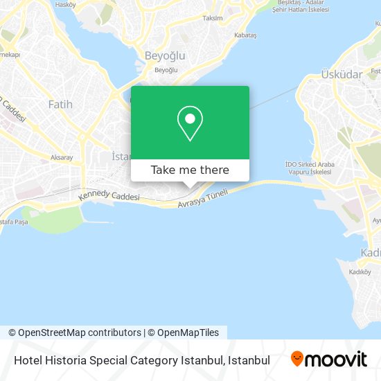 Hotel Historia Special Category Istanbul map