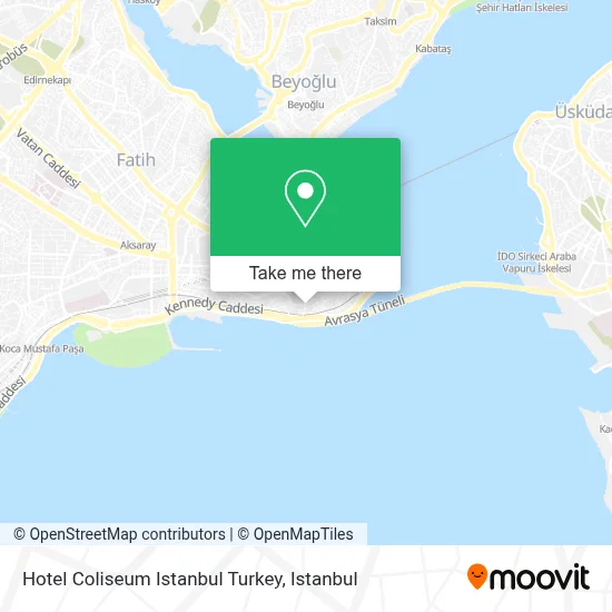 Hotel Coliseum Istanbul Turkey map