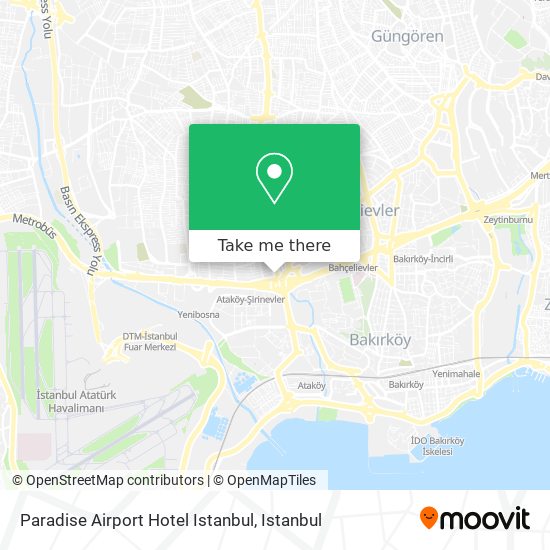 Paradise Airport Hotel Istanbul map