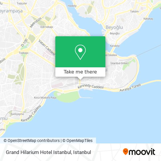 Grand Hilarium Hotel Istanbul map