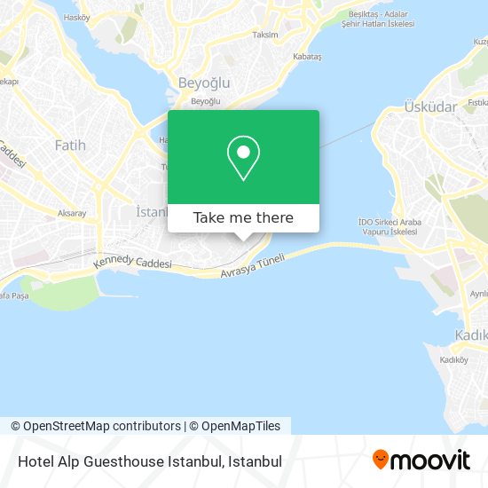Hotel Alp Guesthouse Istanbul map