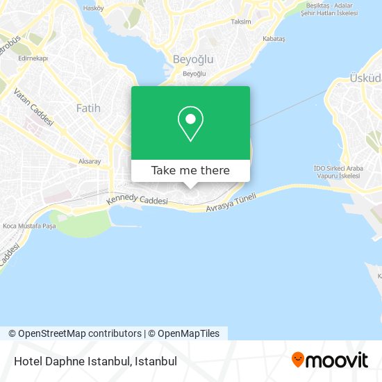Hotel Daphne Istanbul map