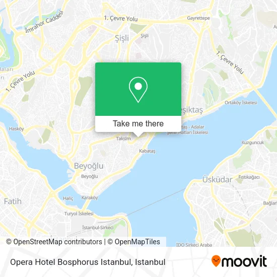 Opera Hotel Bosphorus Istanbul map