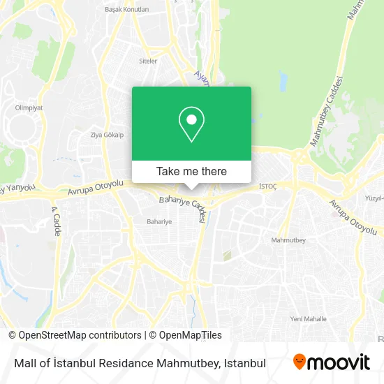 Mall of İstanbul Residance Mahmutbey map