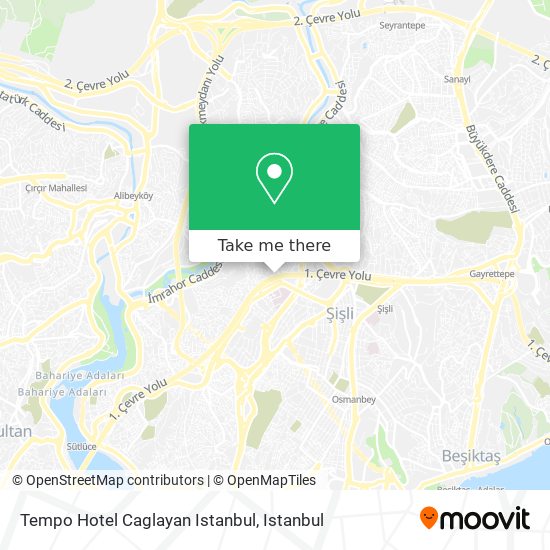 Tempo Hotel Caglayan Istanbul map