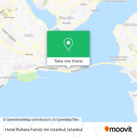 Hotel Buhara Family Inn Istanbul map