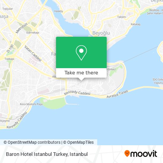 Baron Hotel Istanbul Turkey map