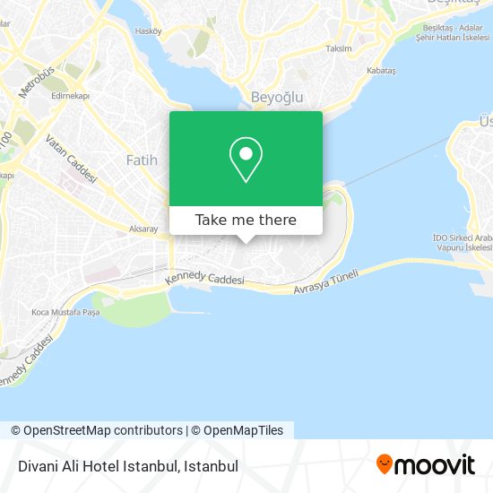 Divani Ali Hotel Istanbul map